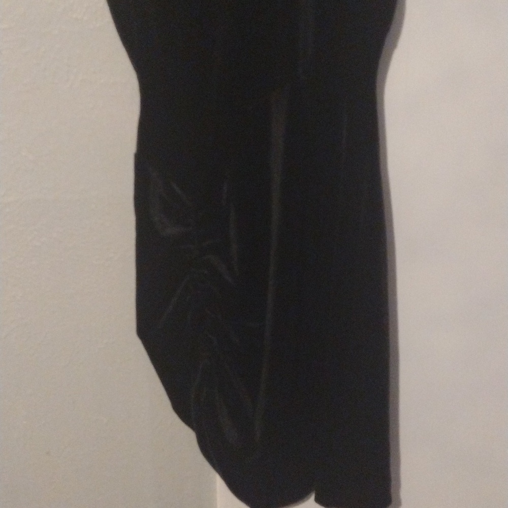 The Drop Black Mock Neck Sleeveless Asymmetrical Mini Dress XS - Picture 4 of 8